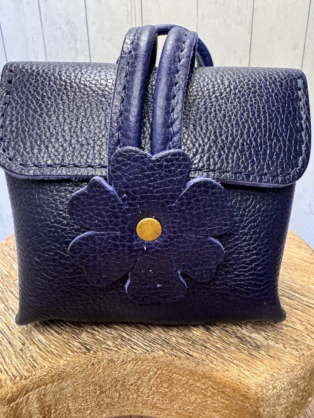 Portland Leather Blooming Wristlet Purse COBALT Wristlet FAST SHIP Blue Bag